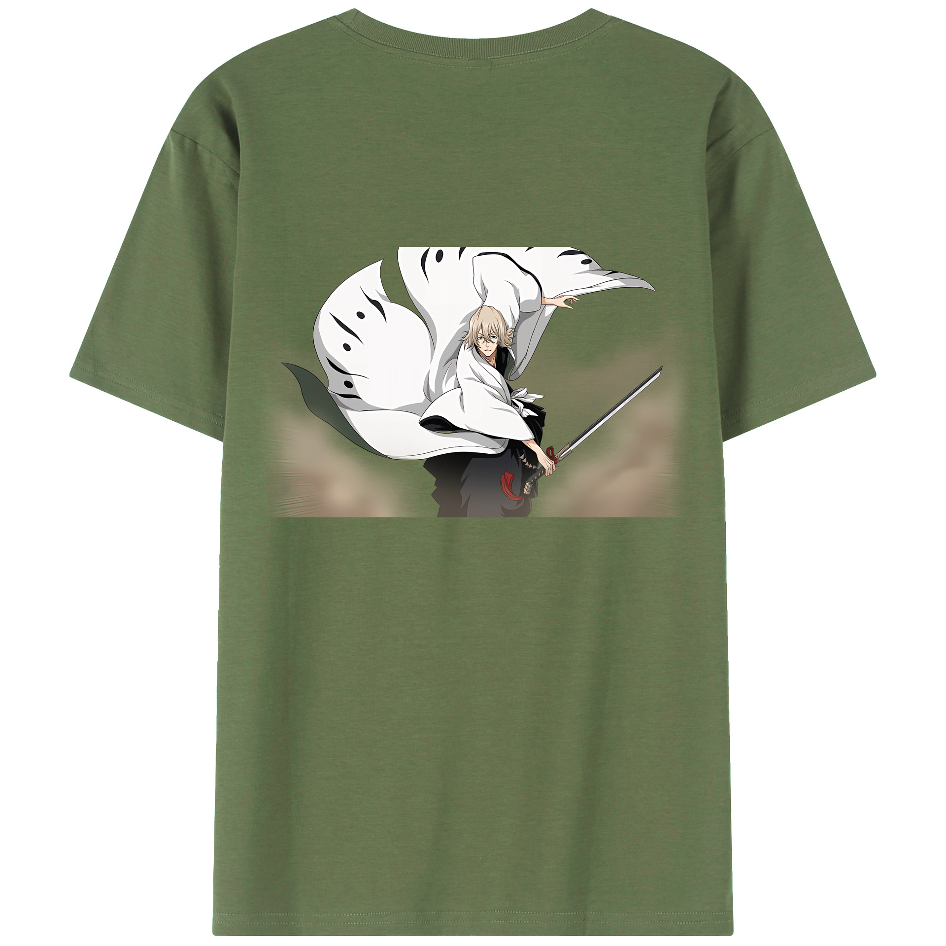 （画像用） "ブリーチ 浦原 喜助（うらはら きすけ） BLEACH Urahara Kisuke " 綿100％ メンズ半袖Tシャツ（バックプリント） 通気性